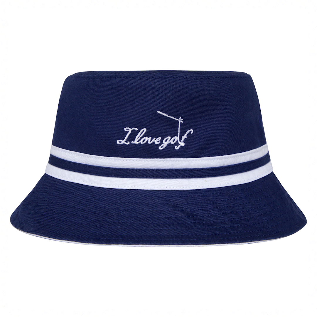 I hate golf ⇄ I love golf Reversible Bucket Hat